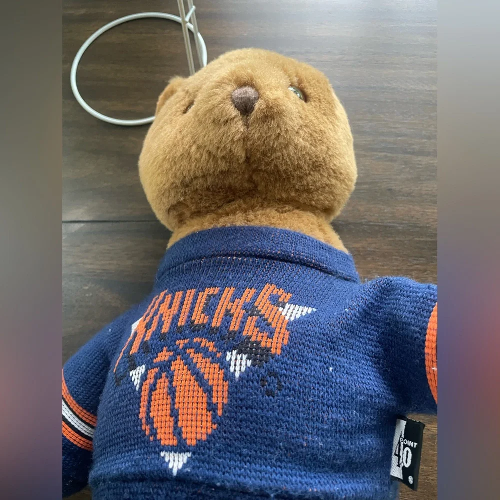 Vintage Roxbury Knicks Plush Bear with Blue Sweater - Picture 3 of 5